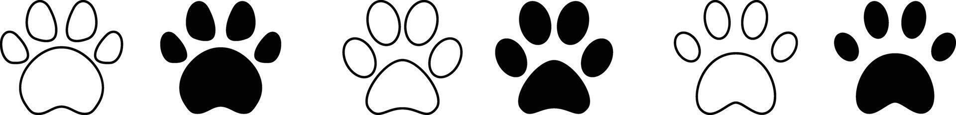 Pet paw editable icon isolated on white background flat illustration vector