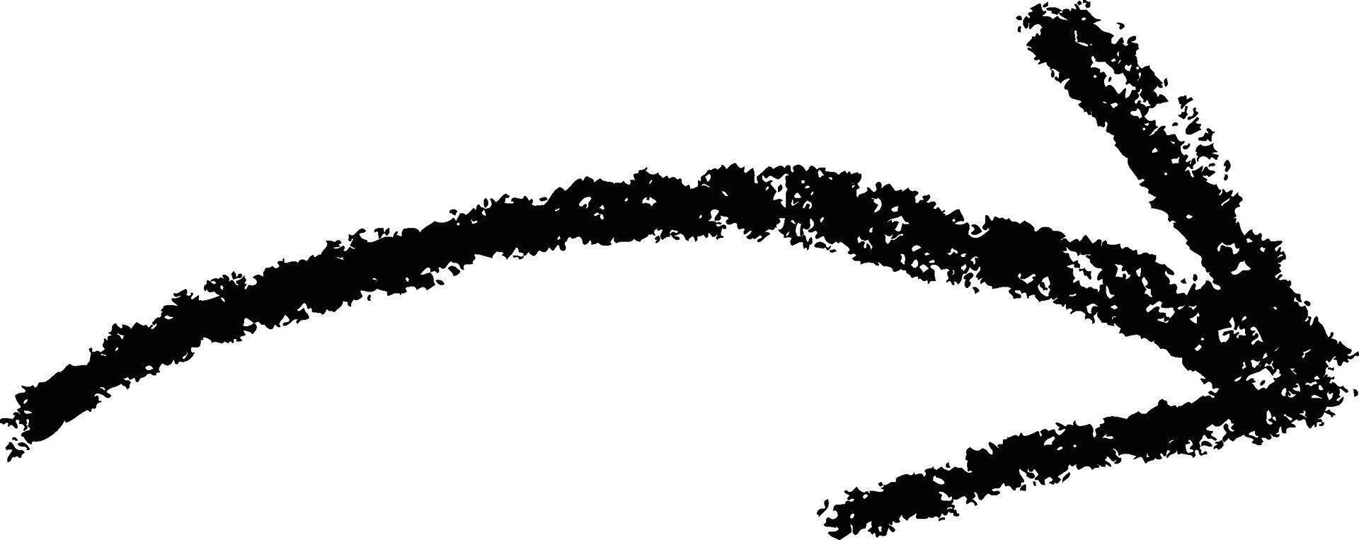 Hand drawn arrow pointing vector
