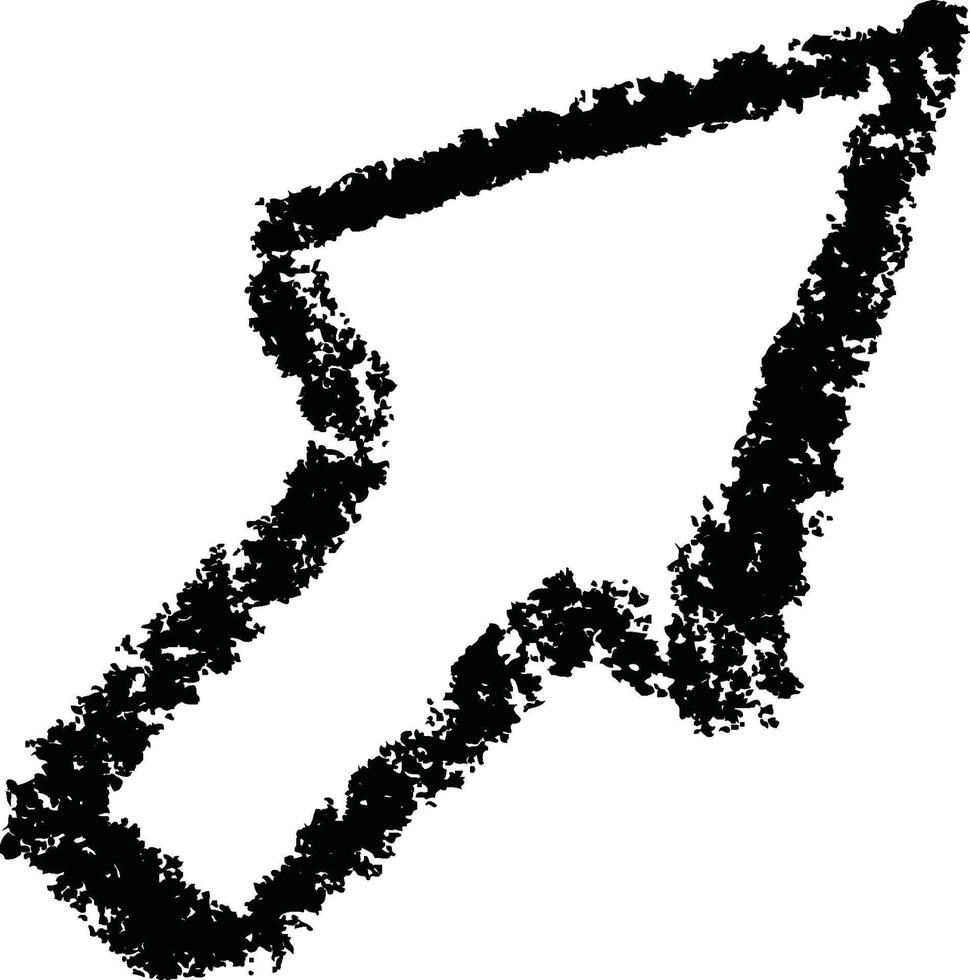 Sketch style arrow pointing art design vector