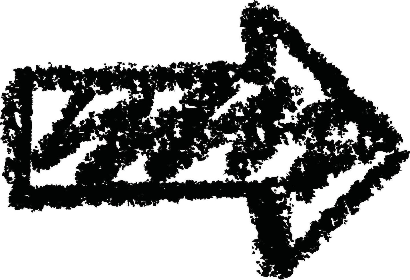 Sketch Style Arrow Pointing Design vector