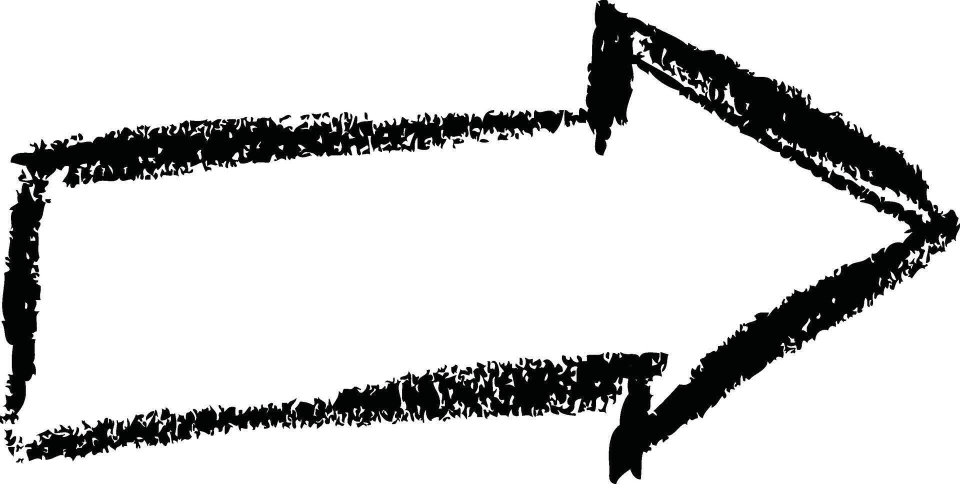 Doodle Arrow Pointing Symbol vector