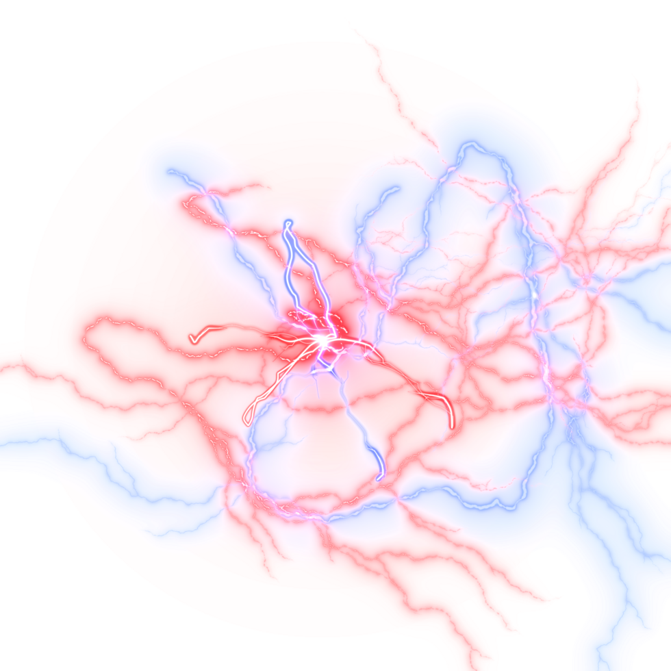 shock energy electric glowing light neon effects on isolated background. png