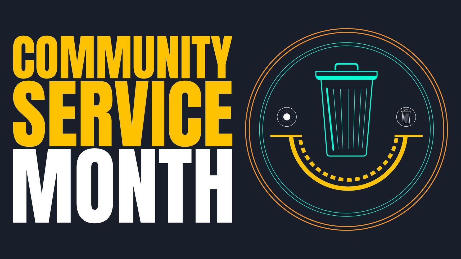 Community Service Month, Empower, Serve, Inspire vector