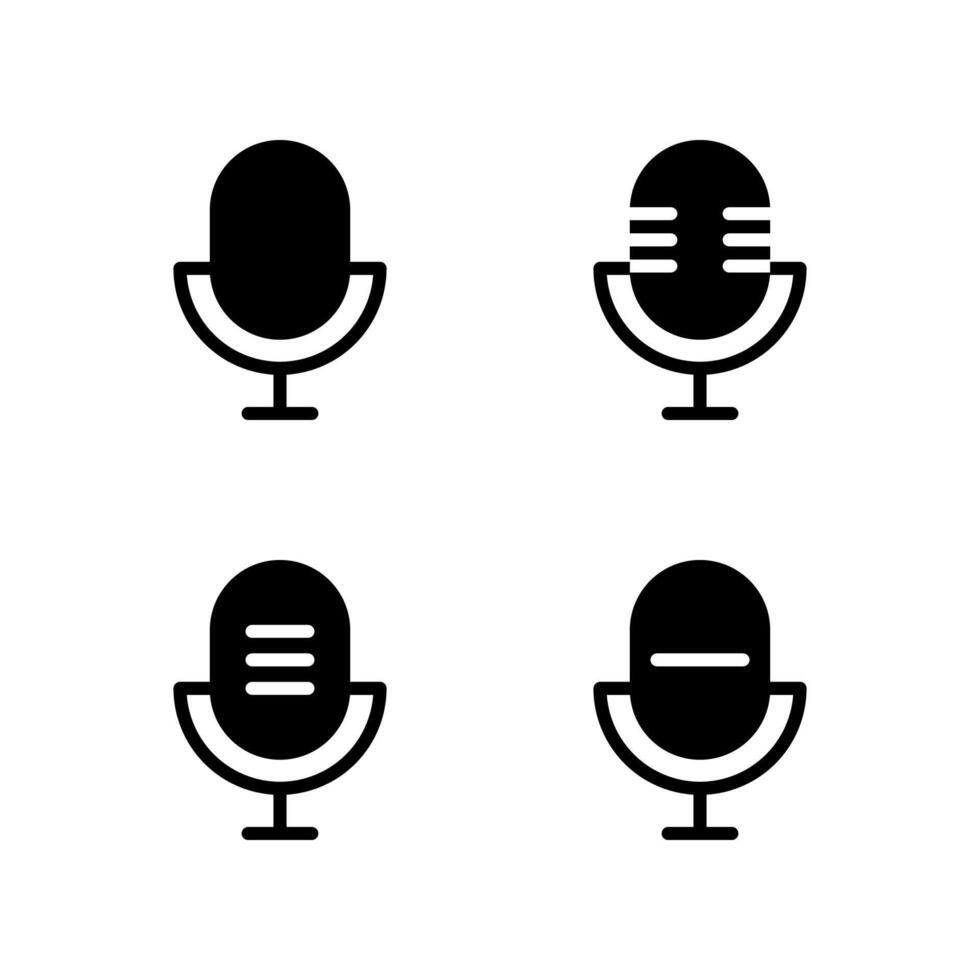 Microphone icon set. Mic icon, voice icon set. vector