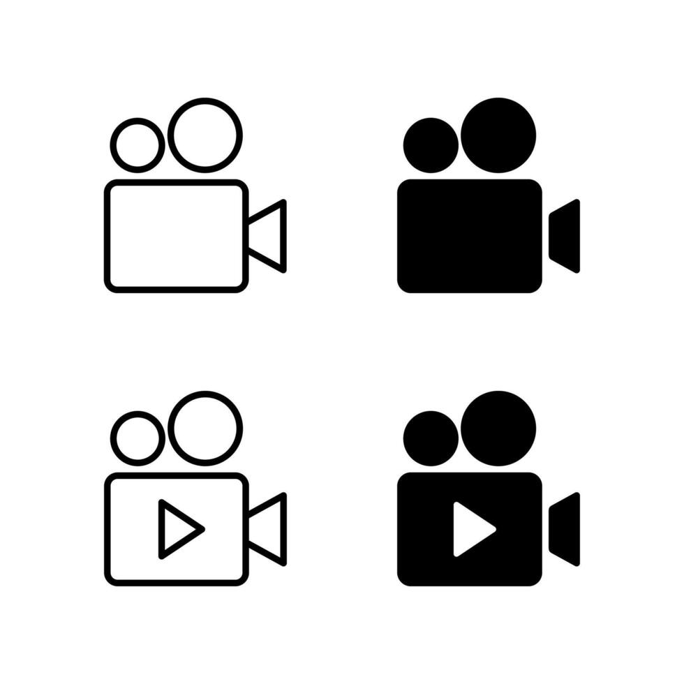 Media Icon set. Camera icon. vector