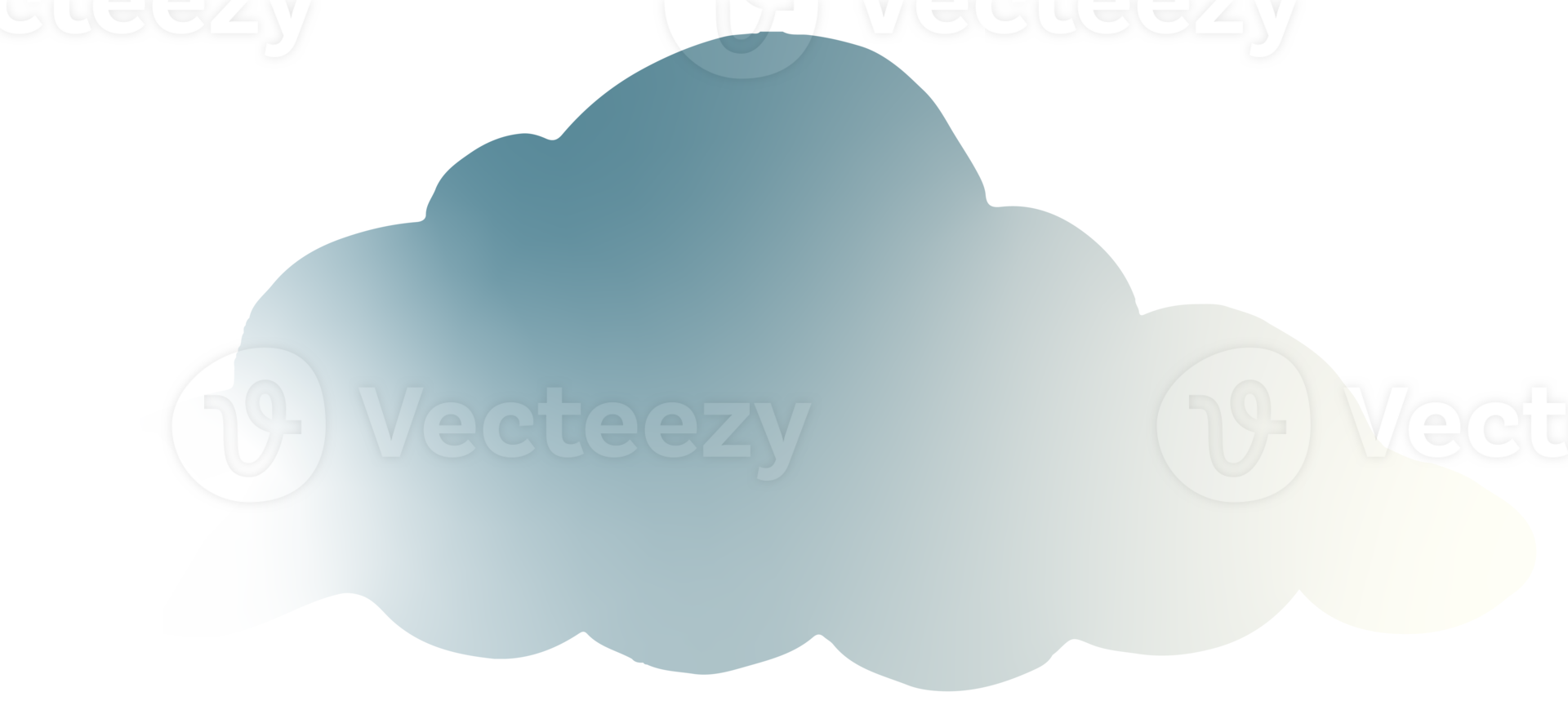 Soft cloud with gradient sticker. png
