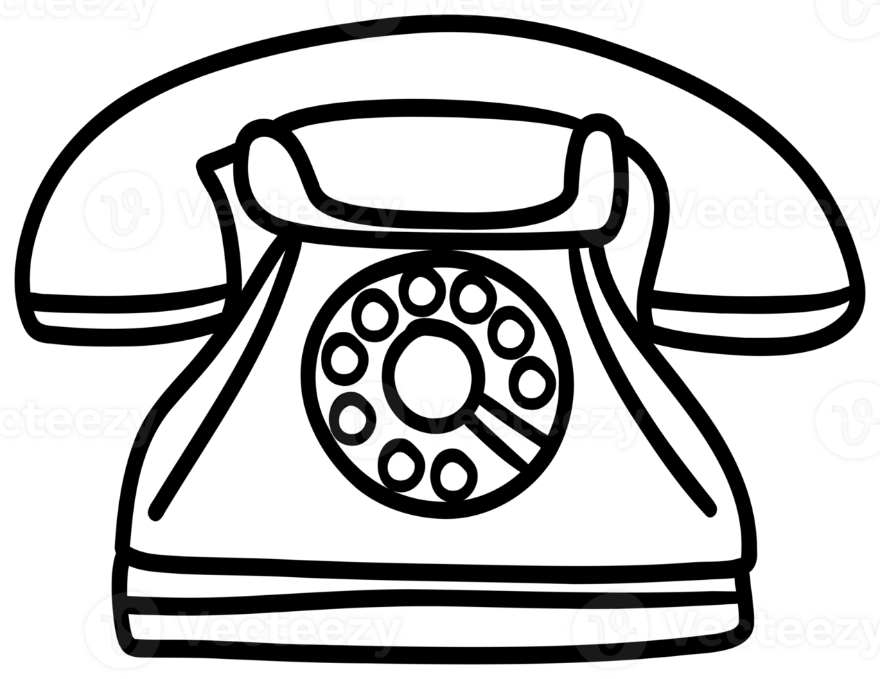 sticker of a Vintage Rotary Telephone png