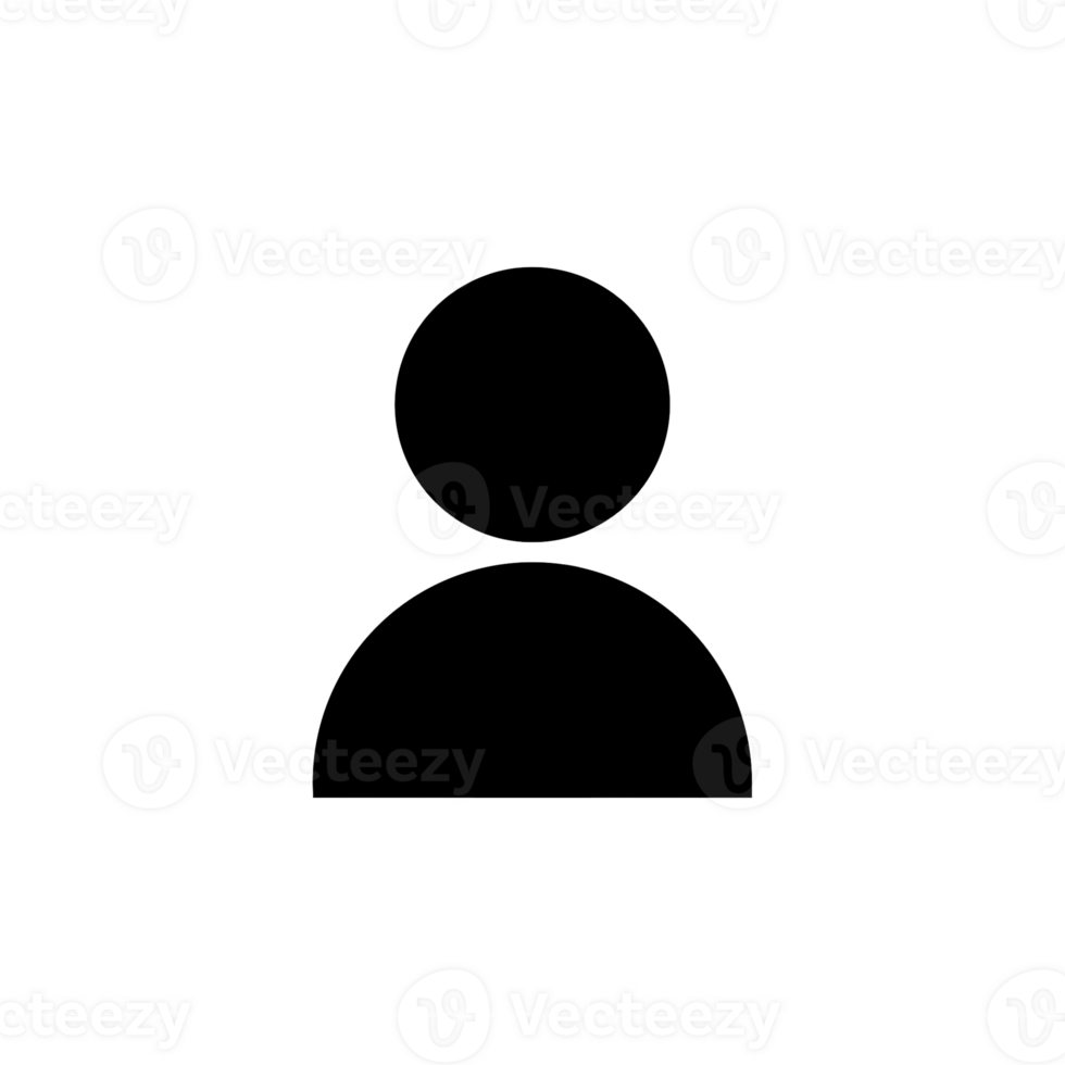 User profile silhouette icon with simple and modern design png