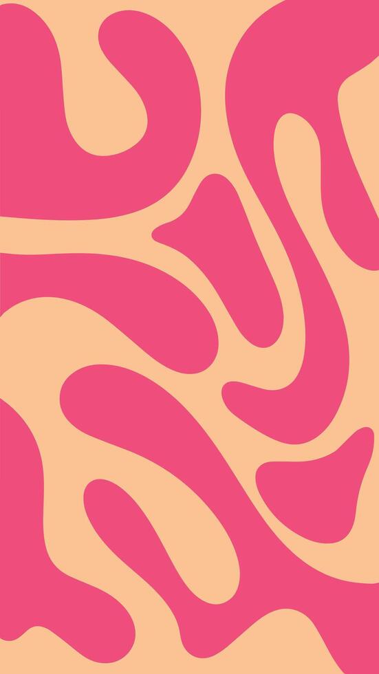 vertical bright abstract background in acid disco retro style, vibrant pink and beige waves vector
