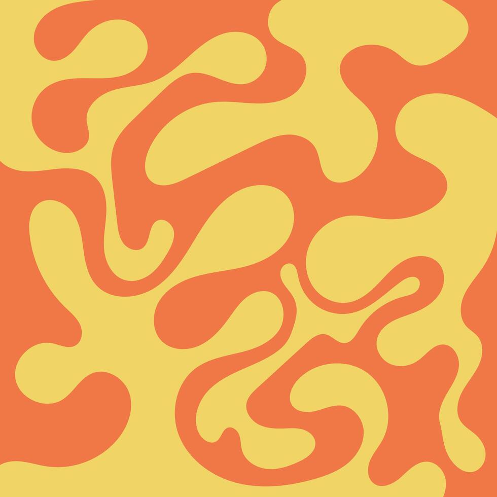 trendy acid retro wave background, vibrant yellow orange backdrop in old-fashioned style vector