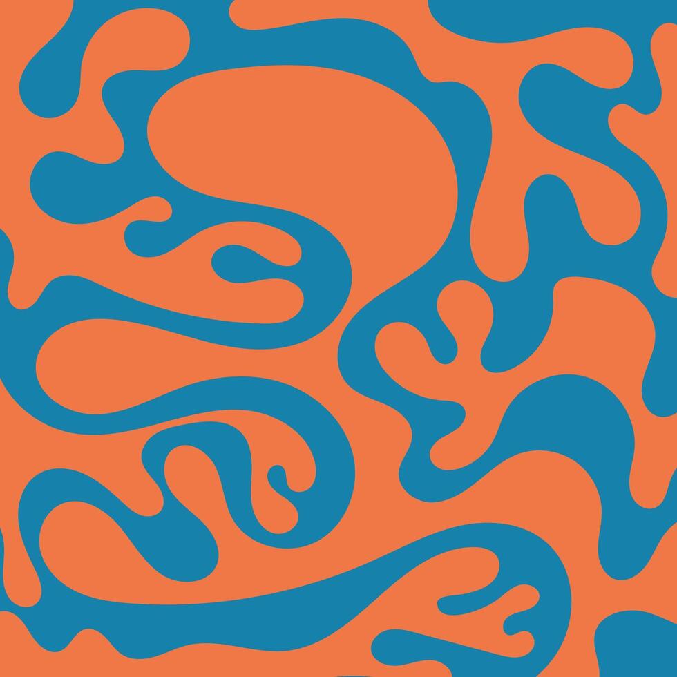 stylish bright retro abstract background, bright blue orange color dynamic groovy backdrop vector
