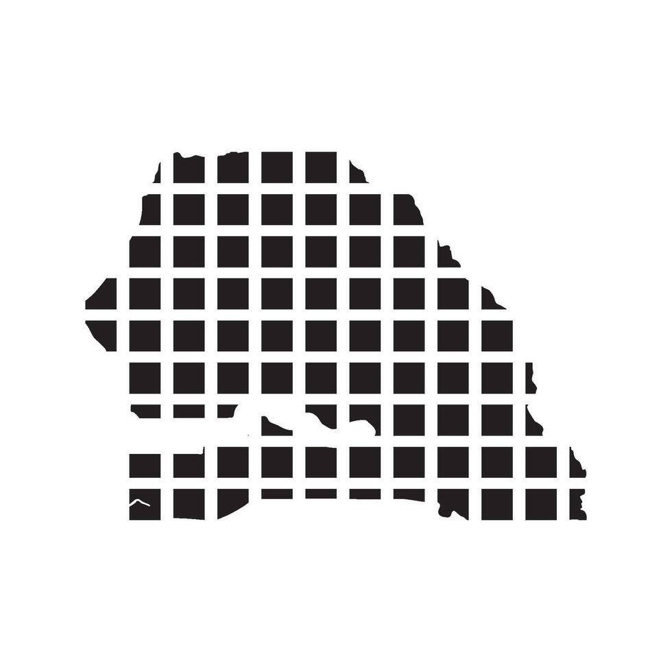 Senegal Map Icon symbol vector
