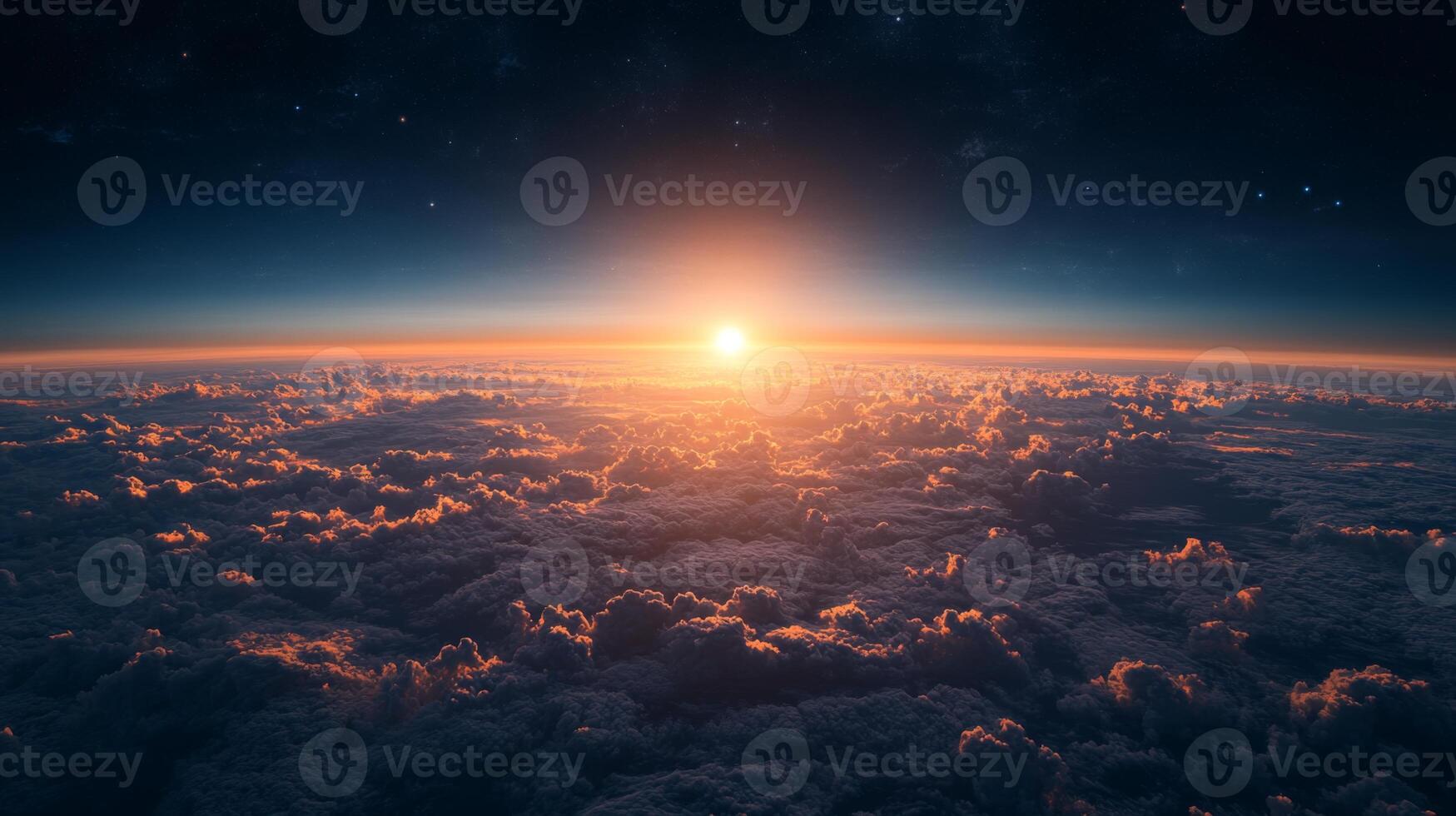 Sunrise illuminates the clouds over Earth as a satellite captures real-time telemetry and geospatial data. This is part of ongoing surveillance and analysis efforts. photo