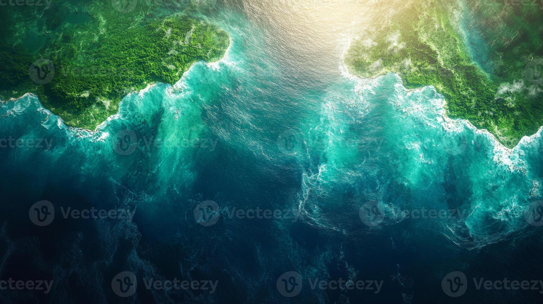 High-resolution satellite monitoring reveals dynamic interactions between coastal ecosystems and oceanic waters. The imagery showcases detailed geospatial data for analysis and environmental study. photo