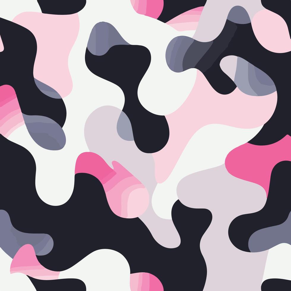 a pink and black camouflage pattern vector