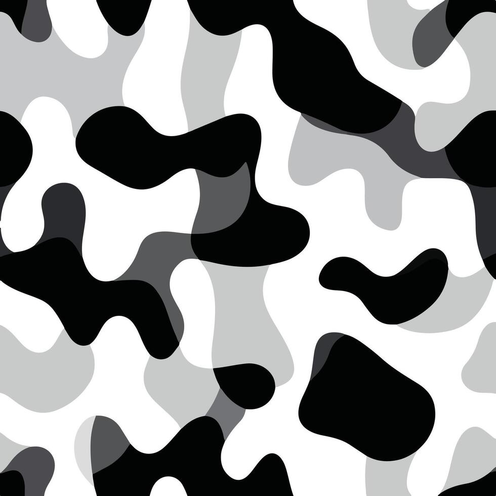 black and white camouflage pattern vector