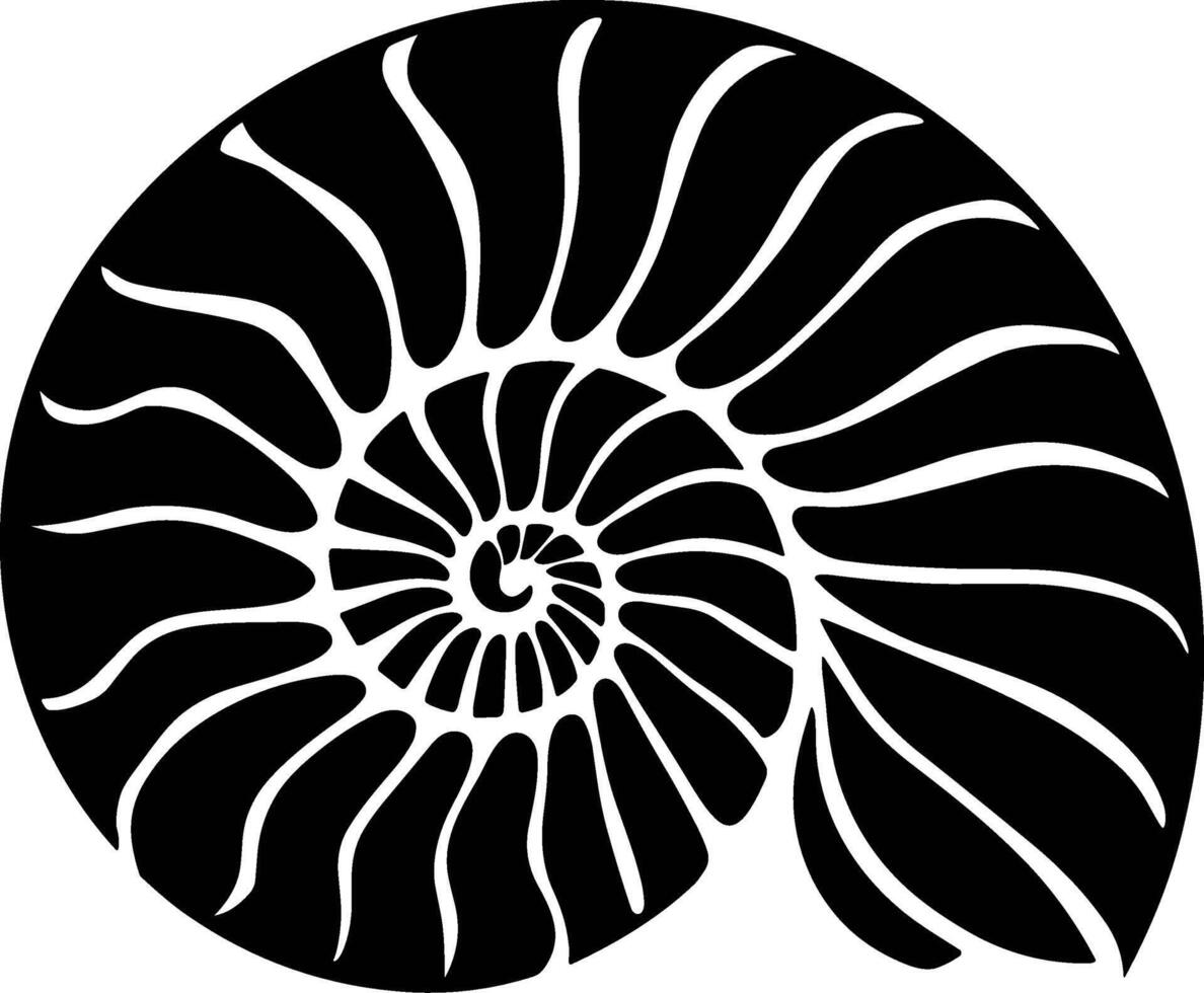 Nautilus Shell Spiral Illustration vector