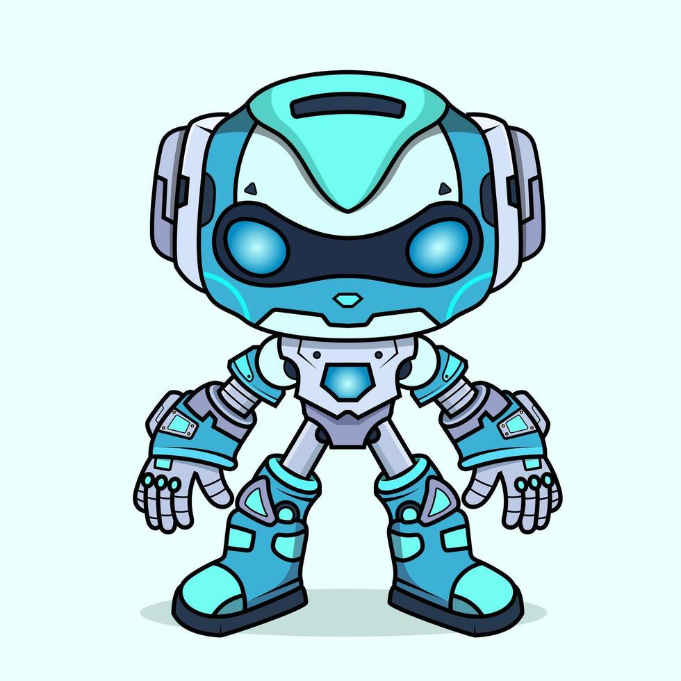robotic character detailed robot for tech-themed designs, chatbot concepts, and playful AI-related projects Electronic equipment concept isolated on background vector