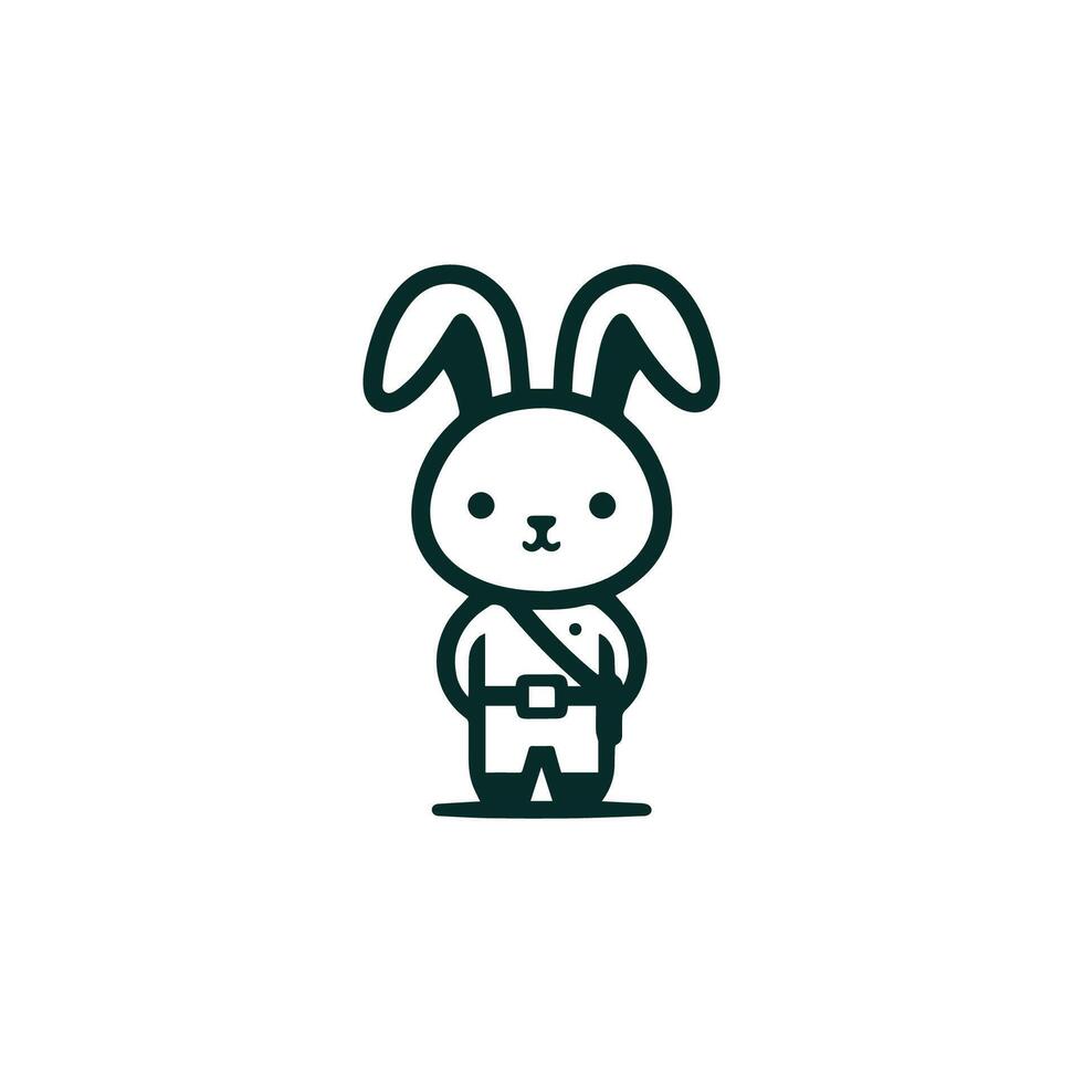 a bunny with a bowtie and a bowtie on his head vector