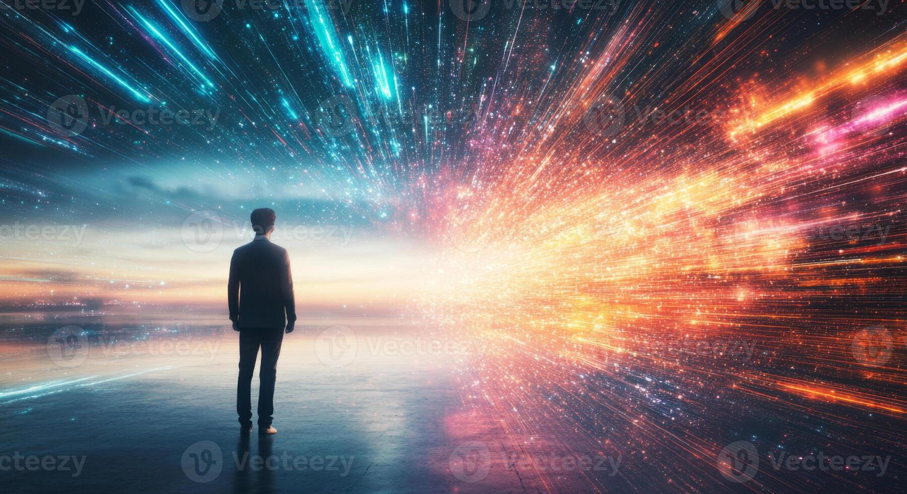 A person stands in a field reflecting on modern agricultural practices, showcasing the intersection of technology and nature. This moment captures the impact of contemporary selection techniques. photo