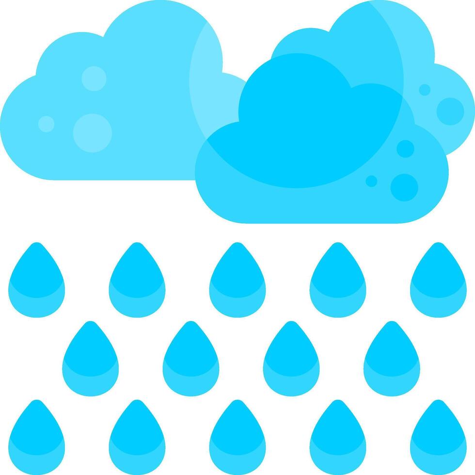 Heavy Rain Flat Element Style vector