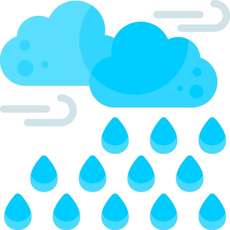 Drizzle Flat Element Style vector