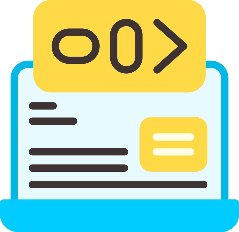 Command Line Flat Element Style vector