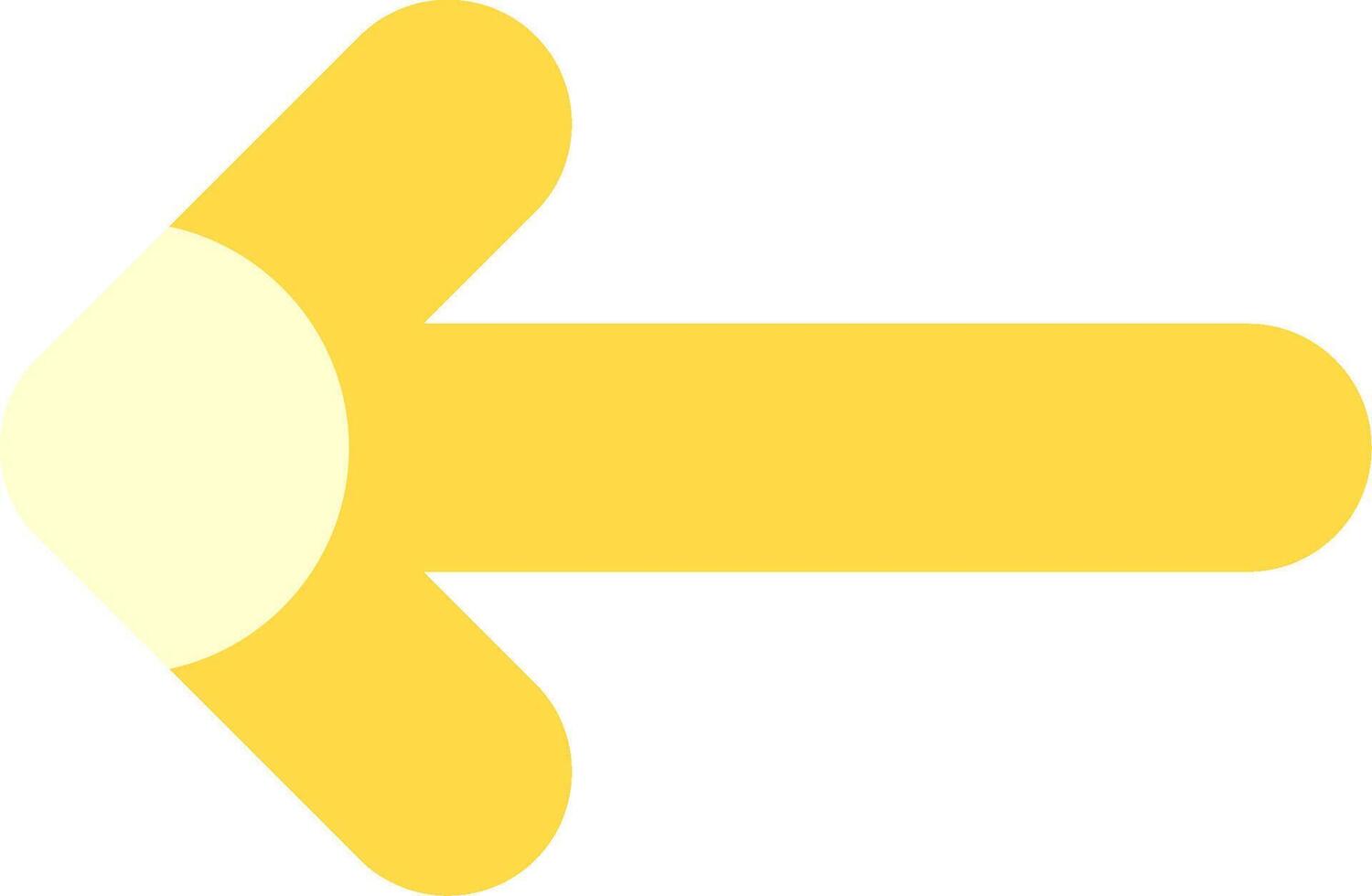 Arrow Long Left Flat Element Style vector