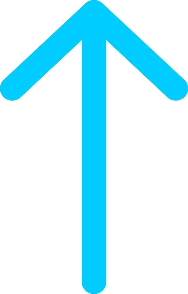 Arrow Thin Up Flat Element Style vector