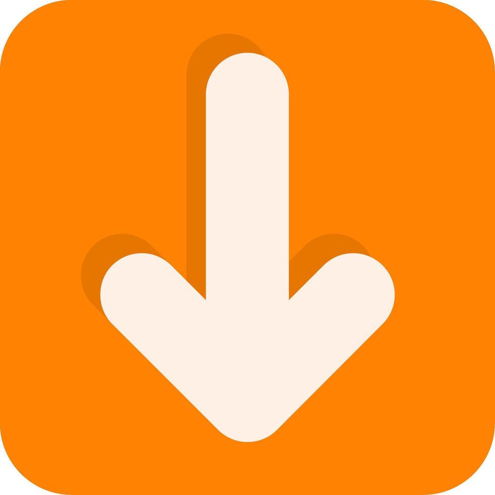 Arrow Square Down Flat Element Style vector