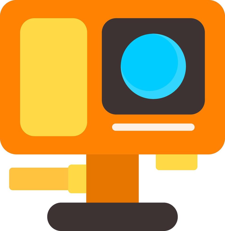 Wearable Camera Flat Element Style vector
