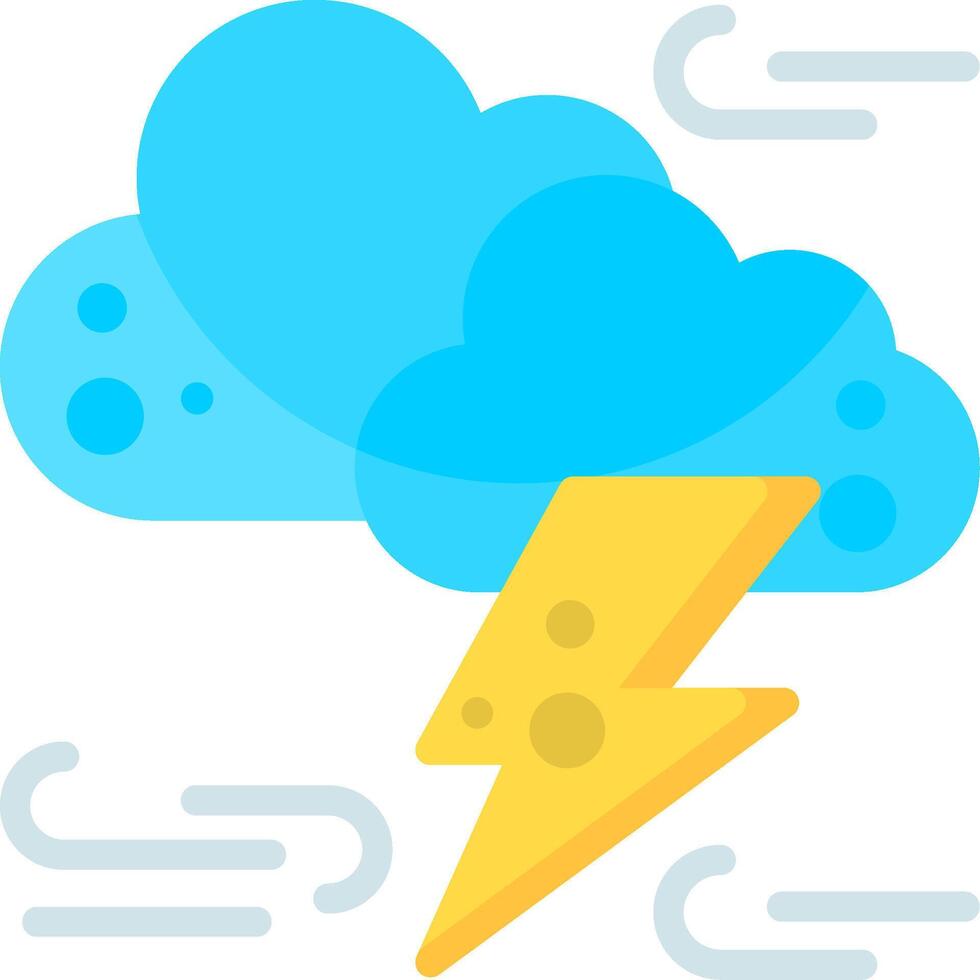Thunderstorm Flat Element Style vector