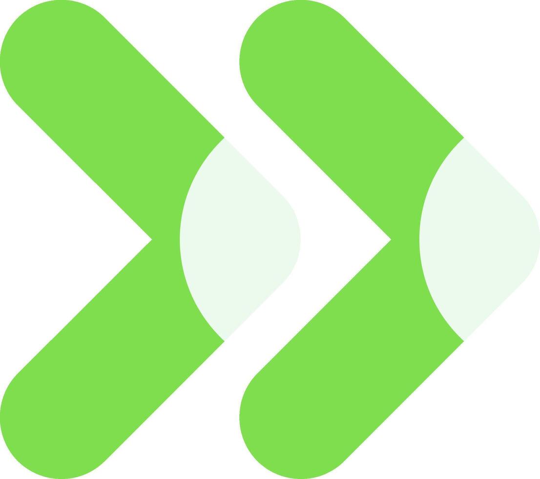 Chevron Double Right Flat Element Style vector
