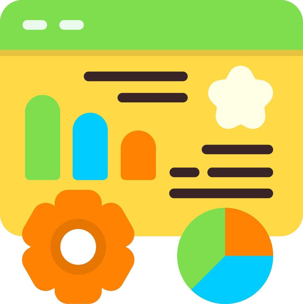 Web Analytics Flat Element Style vector