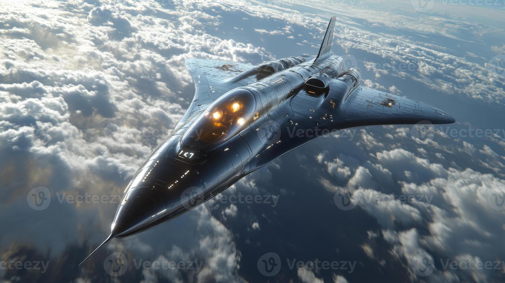 A futuristic spaceplane navigates through the upper atmosphere, demonstrating sleek design and hypersonic propulsion mechanisms for potential airlaunch missions in aerospace exploration. photo