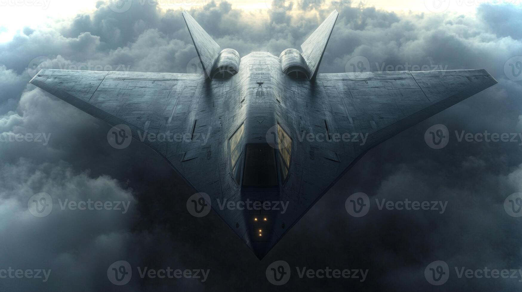 A cutting edge spaceplane glides through thick clouds, showcasing its sleek design and innovative propulsion system, illustrating advancements in aerospace technology for hypersonic travel. photo