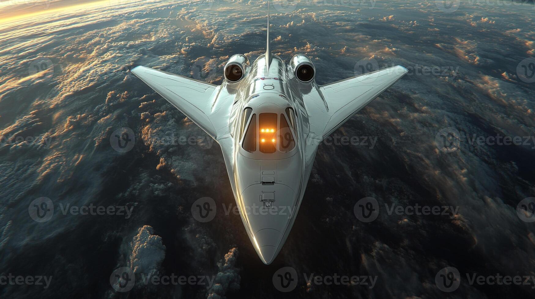 A sleek spaceplane equipped with two powerful engines ascends into the hypersonic stratosphere, demonstrating groundbreaking aerospace technology designed for future space exploration. photo