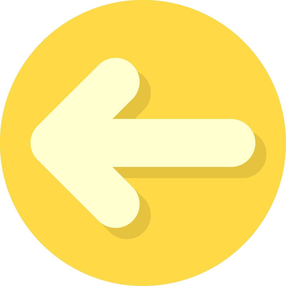 Arrow Circle Left Flat Element Style vector