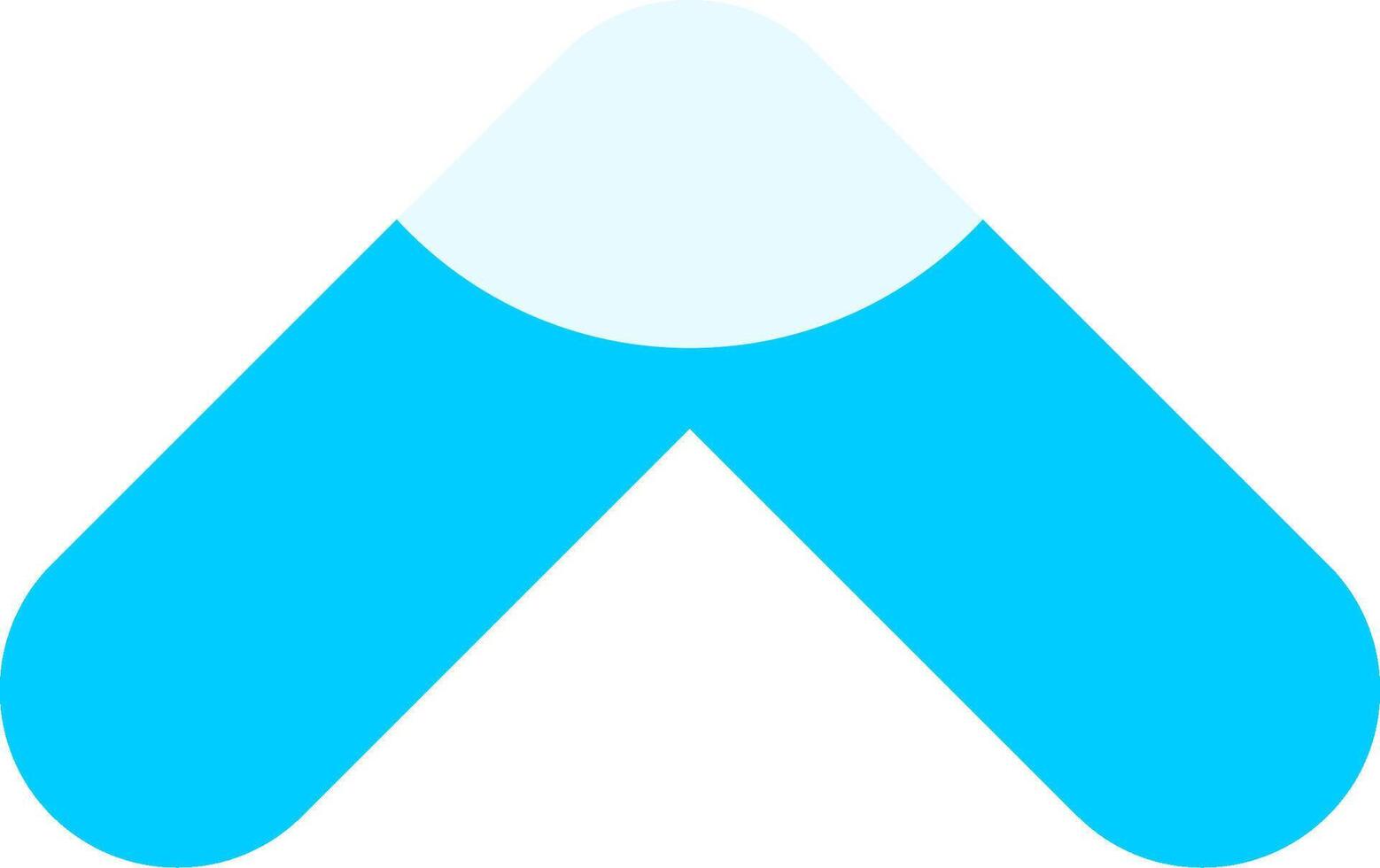 Chevron Up Flat Element Style vector