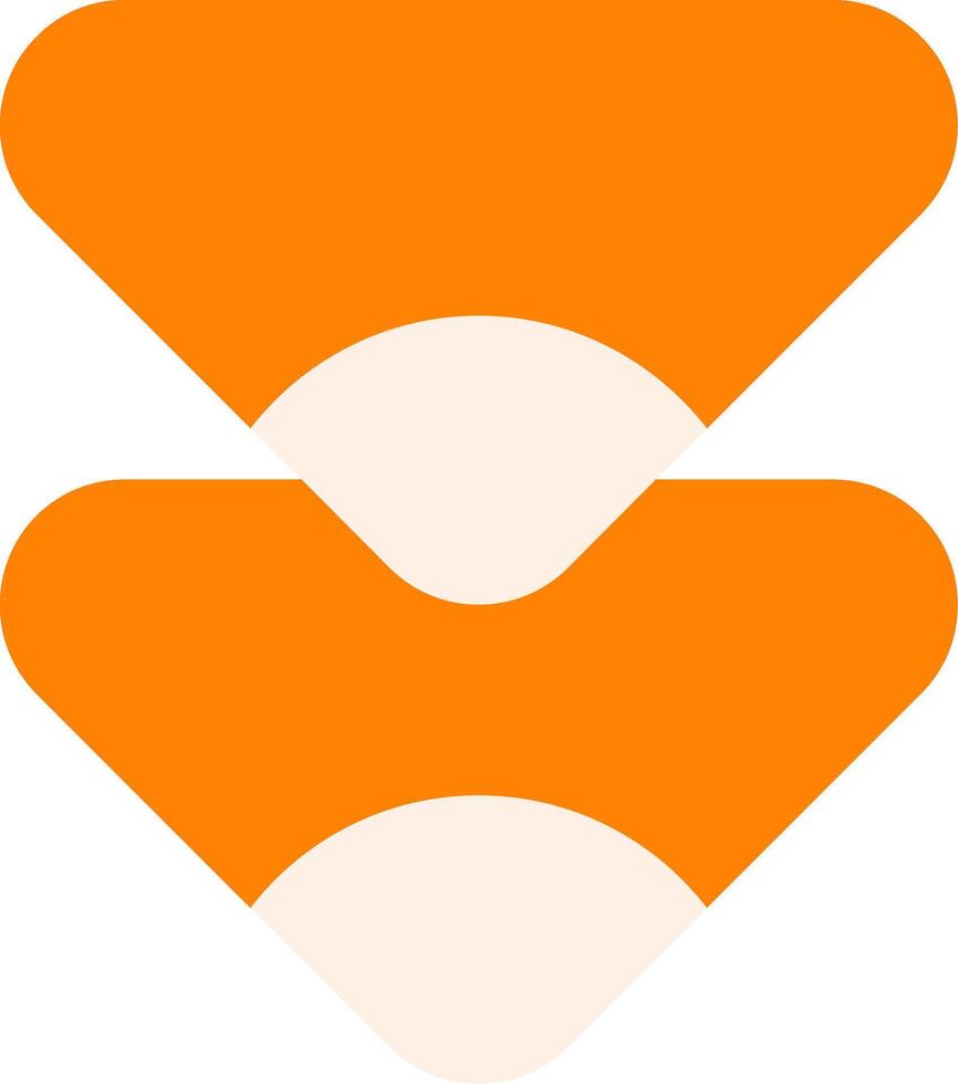 Double Arrow Down Flat Element Style vector