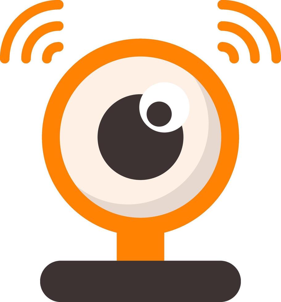 Home Security Camera Flat Element Style vector