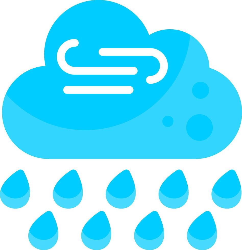 Light Drizzle Flat Element Style vector