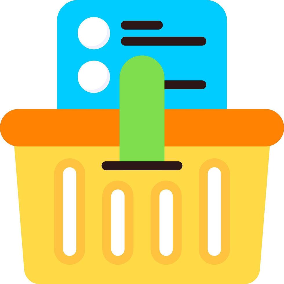 Shopping List Flat Element Style vector