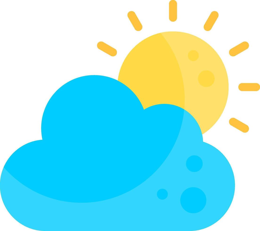 Clear Sky Day Flat Element Style vector