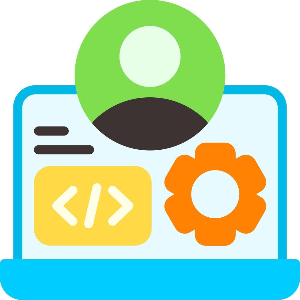 Developer Flat Element Style vector