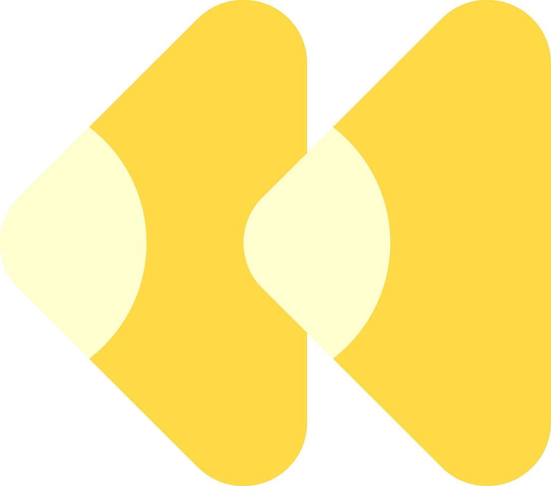 Double Arrow Left Flat Element Style vector