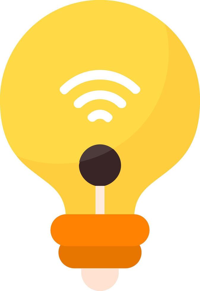 Smart Lightbulb Flat Element Style vector