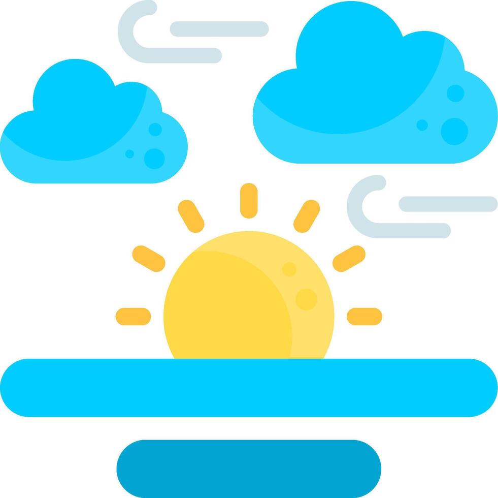 Dawn Flat Element Style vector