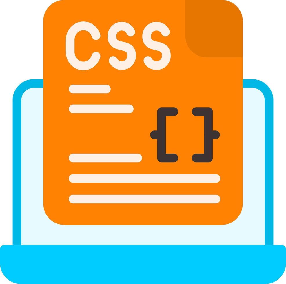 Css File Flat Element Style vector