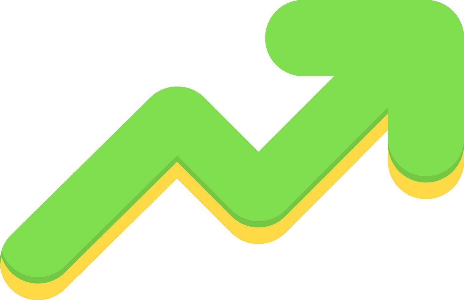 Trending Up Flat Element Style vector